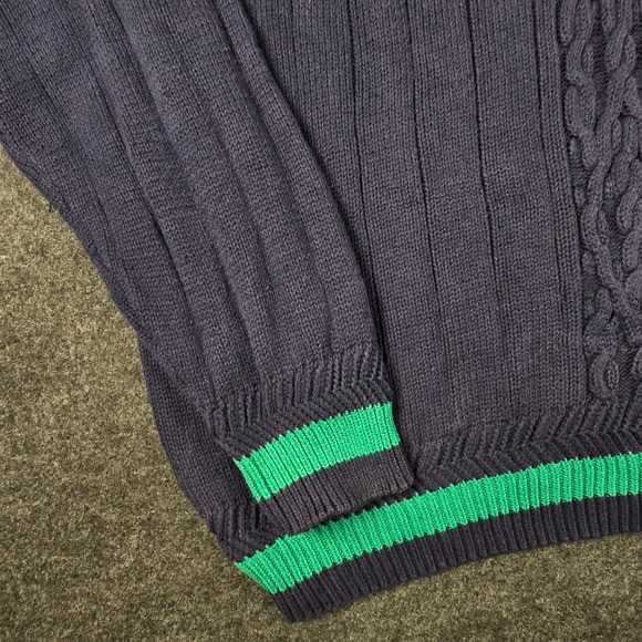 GANT Men's Navy Cable Knit Cricket Sweater Cricket Tennis Preppy Size XL - Picture 9 of 11
